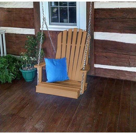 A & L Furniture Co. Amish Made Poly Adirondack Chair Swing  - Ships FREE in 5-7 Business days - Rocking Furniture