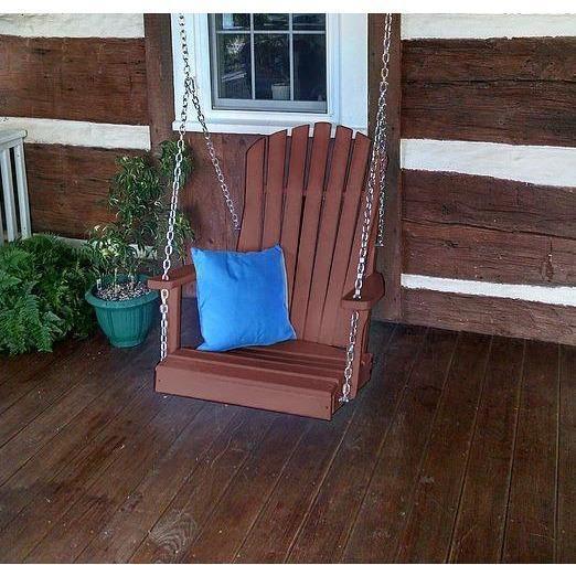 A & L Furniture Co. Amish Made Poly Adirondack Chair Swing  - Ships FREE in 5-7 Business days - Rocking Furniture