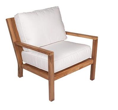 Royal Teak Collection Deep Seating Outdoor Patio Coastal Chair - SHIPS WITHIN 1 TO 2 BUSINESS DAYS