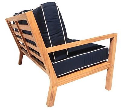 Royal Teak Collection Deep Seating Outdoor Coastal Patio Love-Seat / 2-Seater - SHIPS WITHIN 1 TO 2 BUSINESS DAYS