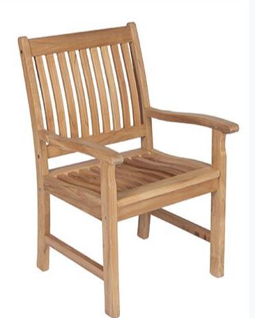 Royal Teak Collection Compass Outdoor Patio Arm Chair - SHIPS WITHIN 1 TO 2 BUSINESS DAYS