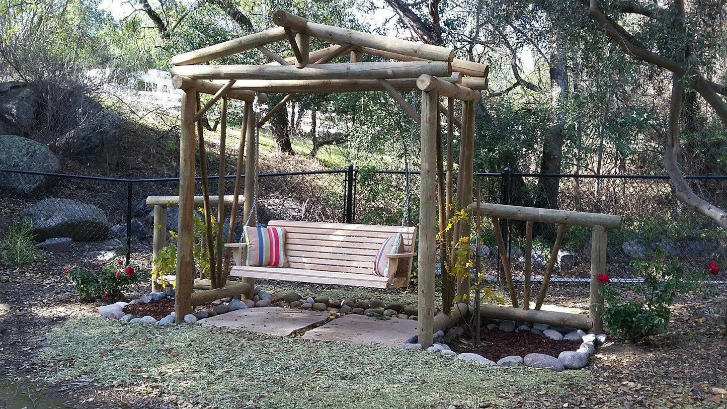 la cypress 5ft regular porch swing unfinished custom