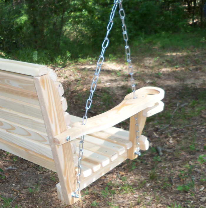 la cypress 5ft porch swing cup holder unfinished