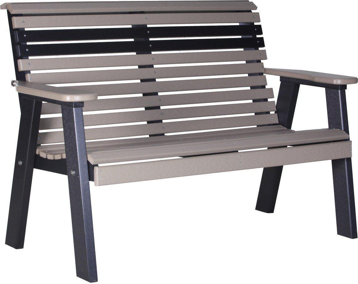 LuxCraft Rollback Recycled Plastic 4ft Bench - Rocking Furniture