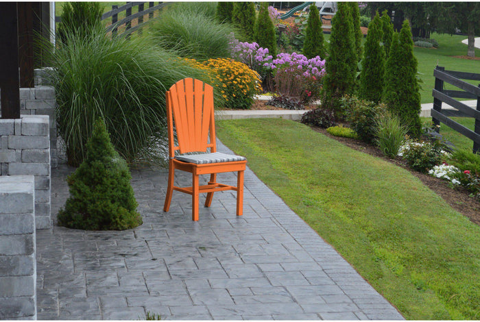 A&L Furniture Company Recycled Plastic Adirondack Dining Chair - Orange