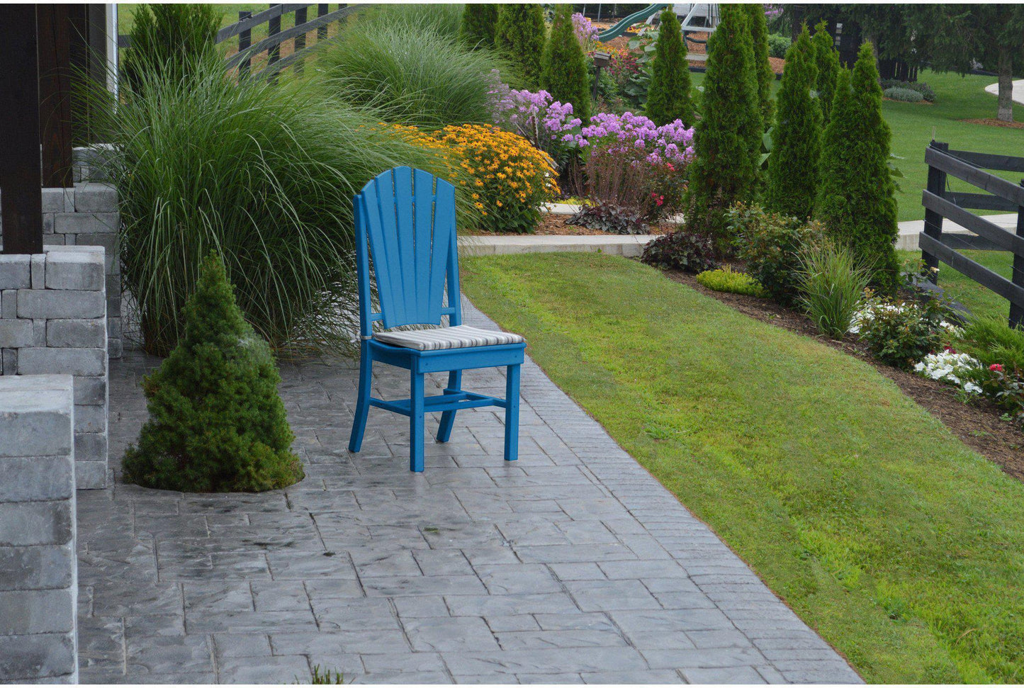 A&L Furniture Company Recycled Plastic Adirondack Dining Chair - Blue