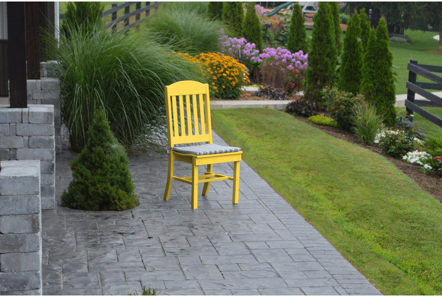A&L Furniture Company Recycled Plastic Classic Dining Chair - Lemon Yellow