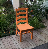 A&L Furniture Company Recycled Plastic Ladderback Dining Chair - Orange