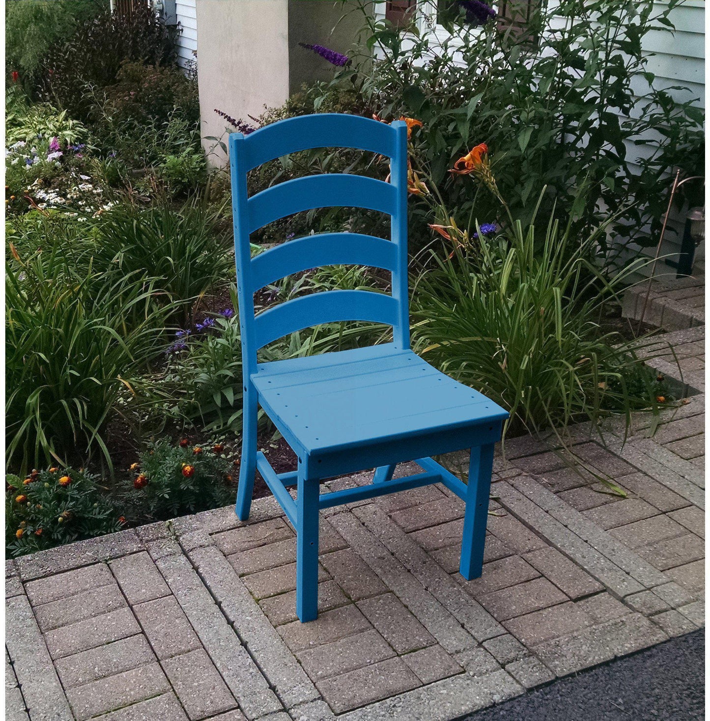 A&L Furniture Company Recycled Plastic Ladderback Dining Chair - Blue