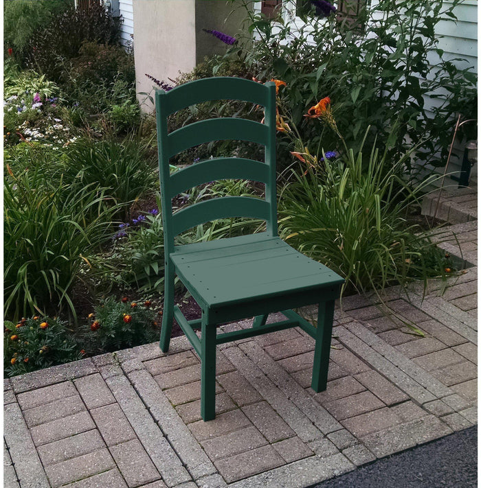 A&L Furniture Company Recycled Plastic Ladderback Dining Chair - Turf Green