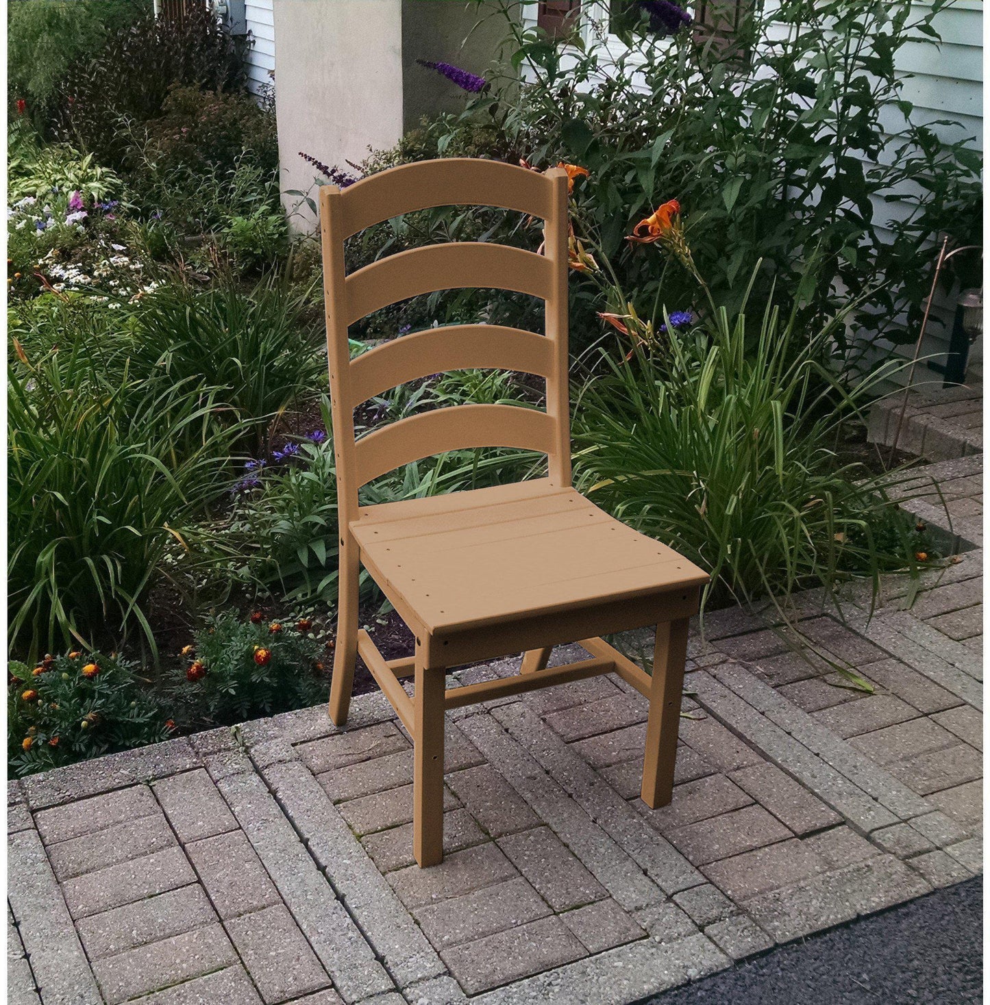 A&L Furniture Company Recycled Plastic Ladderback Dining Chair - Cedar