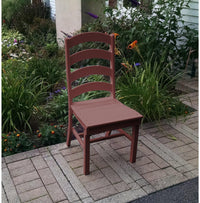 A&L Furniture Company Recycled Plastic Ladderback Dining Chair - Cherrywood