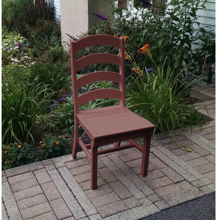 A&L Furniture Company Recycled Plastic Ladderback Dining Chair - Cherrywood