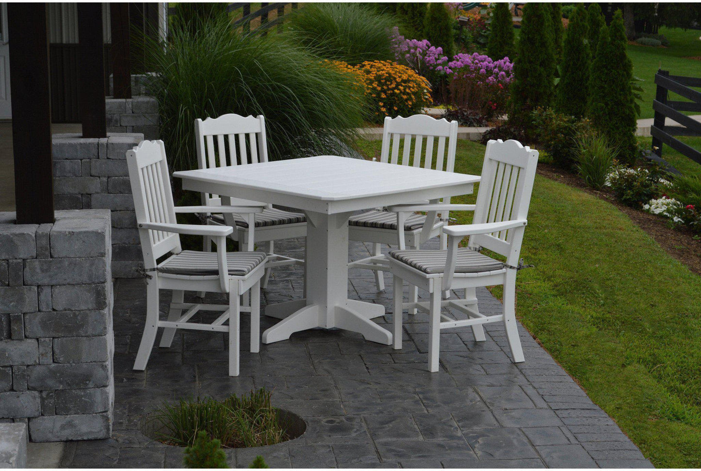 Bryton Park Poly Furniture Recycled Plastic Royal Dining Chair w/ Arms - LEAD TIME TO SHIP 10 BUSINESS DAYS