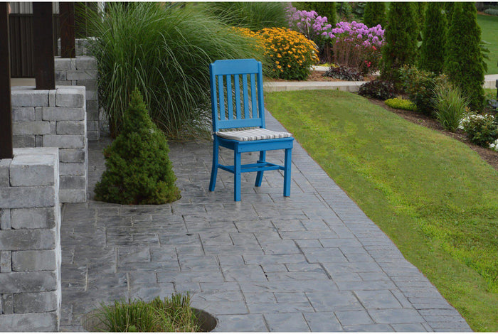 A&L Furniture Company Recycled Plastic Traditional Dining Chair - Blue