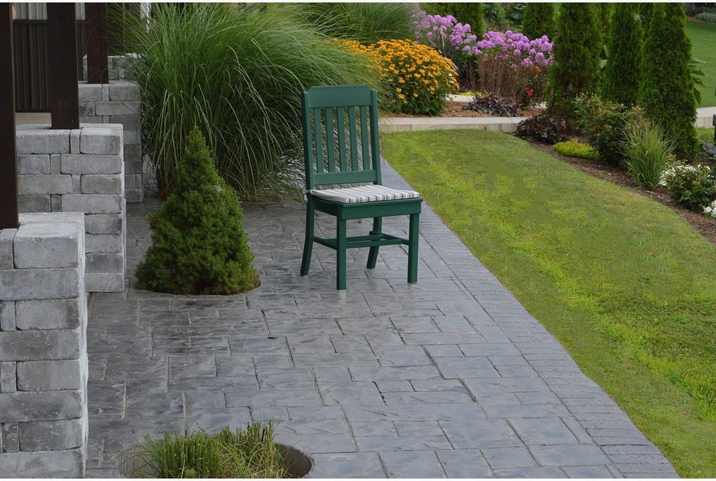 A&L Furniture Company Recycled Plastic Traditional Dining Chair - Turf Green