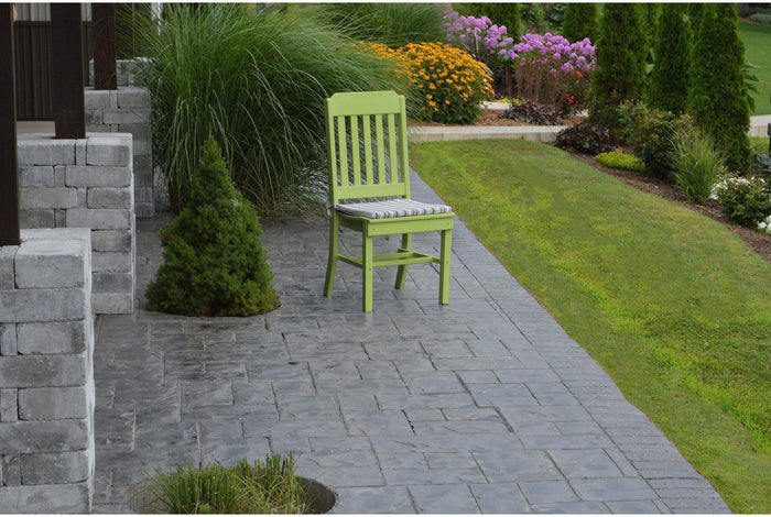 A&L Furniture Company Recycled Plastic Traditional Dining Chair - Tropical Lime