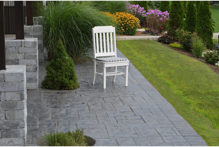 A&L Furniture Company Recycled Plastic Traditional Dining Chair - White
