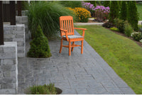 A&L Furniture Company Recycled Plastic Traditional Dining Chair w/ Arms - Orange