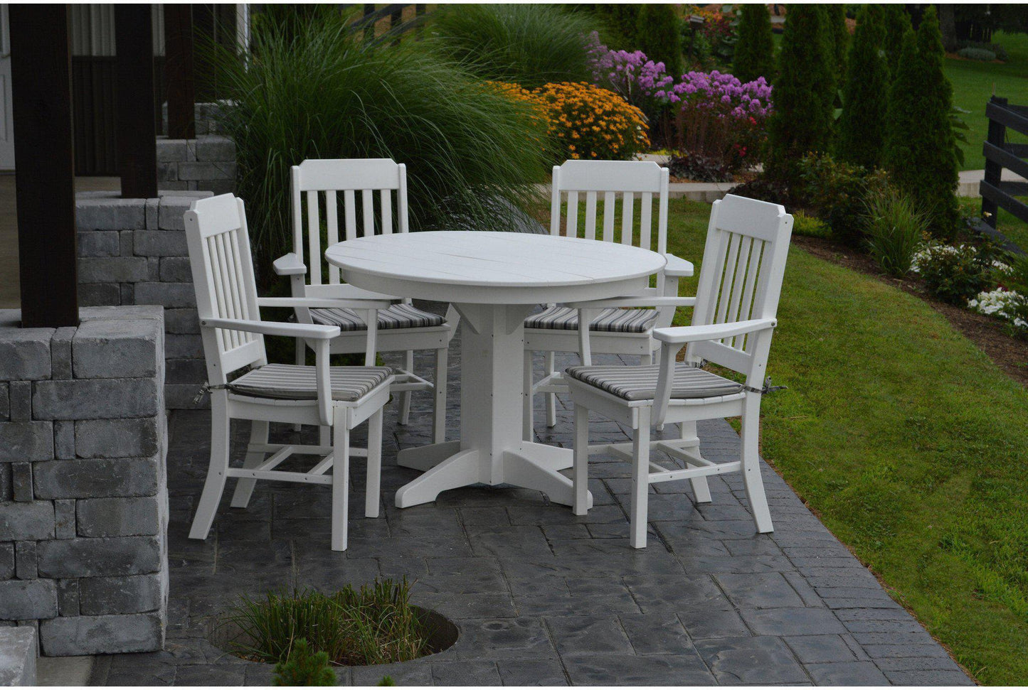 Bryton Park Poly Furniture Recycled Plastic Traditional Dining Chair w/ Arms - LEAD TIME TO SHIP 10 BUSINESS DAYS