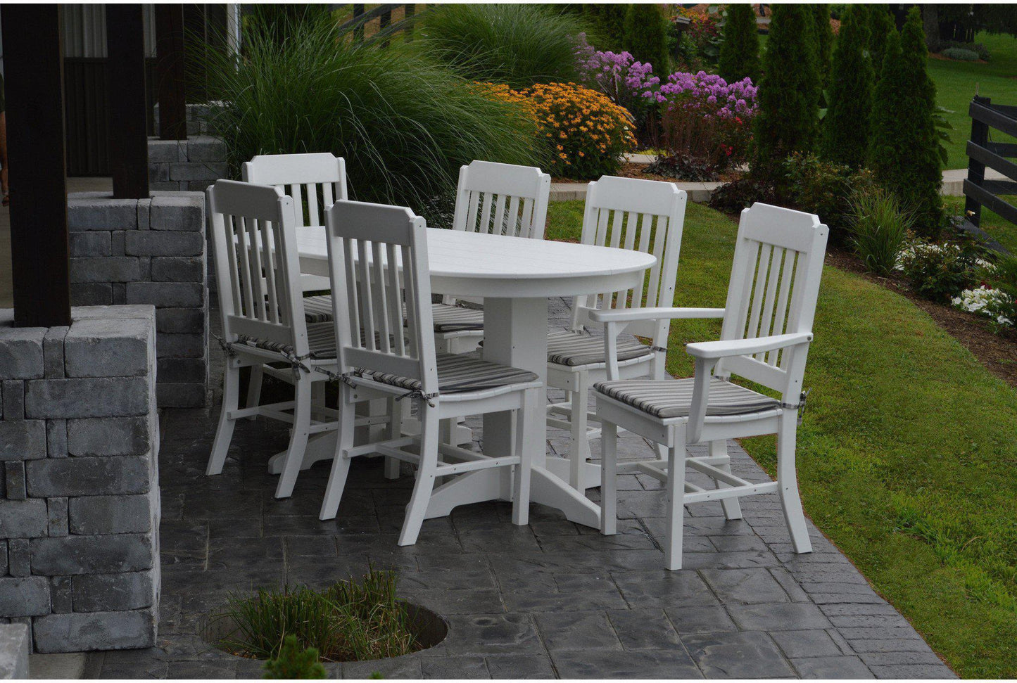 A&L Furniture Company Recycled Plastic Traditional Dining Chair w/ Arms - LEAD TIME TO SHIP 10 BUSINESS DAYS