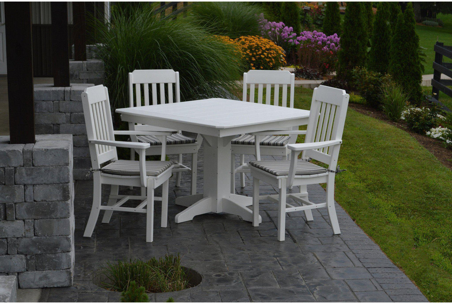 Bryton Park Poly Furniture Recycled Plastic Traditional Dining Chair w/ Arms - LEAD TIME TO SHIP 10 BUSINESS DAYS