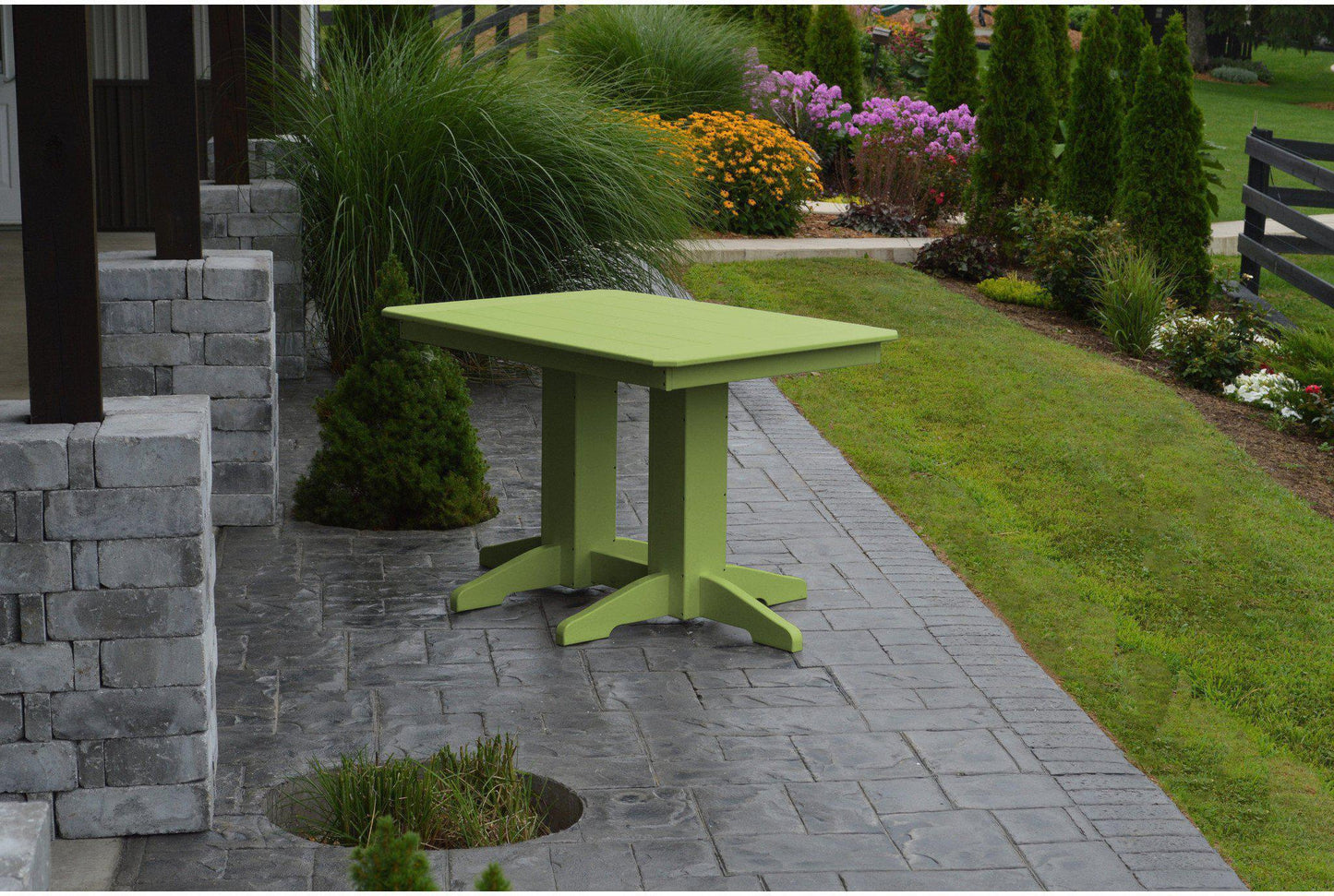 A&L Furniture Company Recycled Plastic 4' Dining Table - Tropical Lime