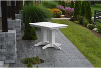 A&L Furniture Company Recycled Plastic 4' Dining Table - White