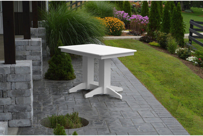 A&L Furniture Company Recycled Plastic 4' Dining Table - White