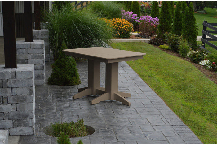 A&L Furniture Company Recycled Plastic 4' Dining Table - Weatheredwood