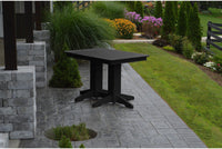 A&L Furniture Company Recycled Plastic 4' Dining Table - Black
