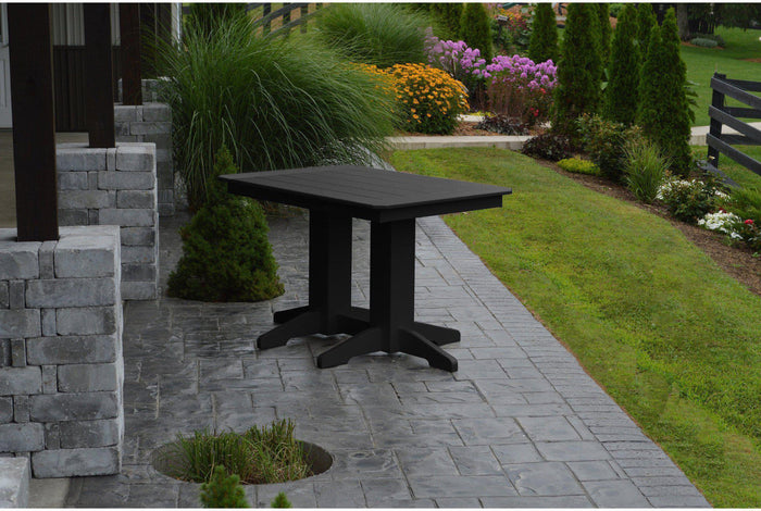 A&L Furniture Company Recycled Plastic 4' Dining Table - Black