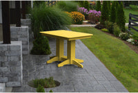A&L Furniture Company Recycled Plastic 4' Dining Table - Lemon Yellow