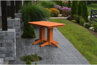 A&L Furniture Company Recycled Plastic 4' Dining Table - Orange