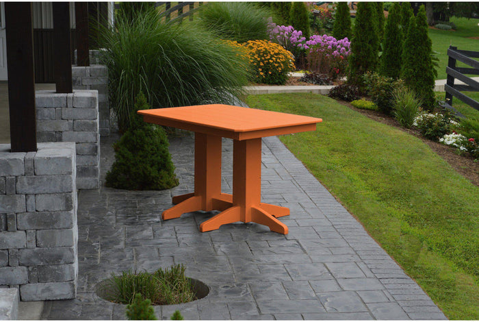 A&L Furniture Company Recycled Plastic 4' Dining Table - Orange