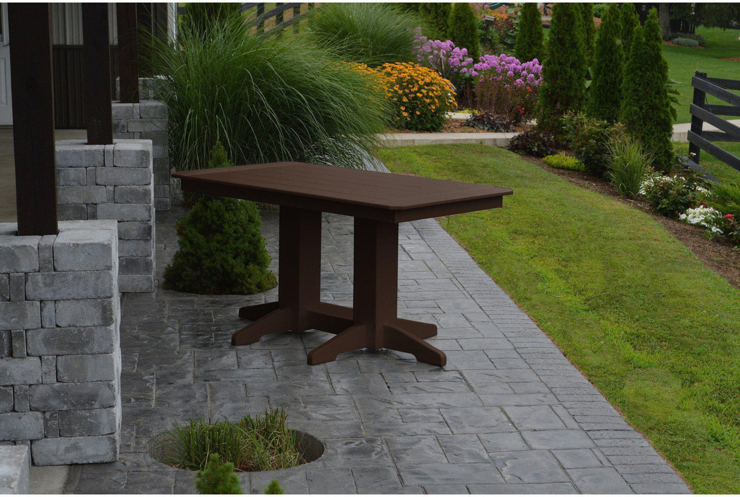 A&L Furniture Company Recycled Plastic 5' Dining Table - Tudor Brown