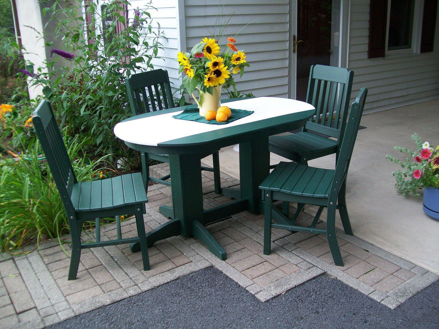 A&L Furniture Company Recycled Plastic 5' Oval Dining Table - LEAD TIME TO SHIP 10 BUSINESS DAYS