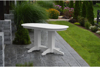 A&L Furniture Company Recycled Plastic 5' Oval Dining Table - White