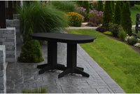 A&L Furniture Company Recycled Plastic 5' Oval Dining Table - Black