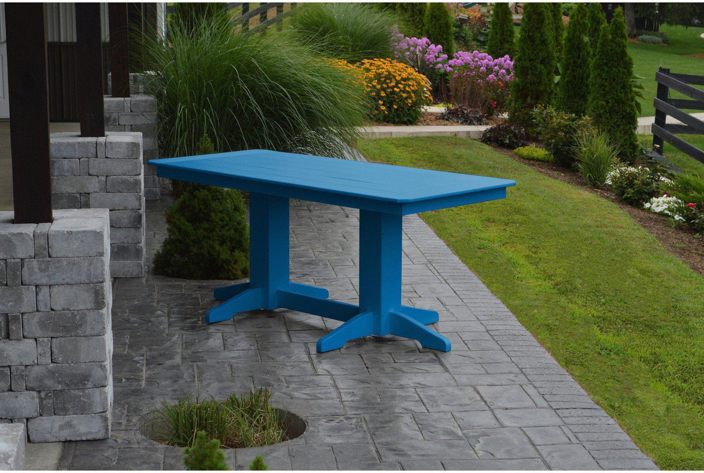 A&L Furniture Company Recycled Plastic 6'Dining Table - Blue