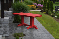 A&L Furniture Company Recycled Plastic 6'Dining Table - Bright Red