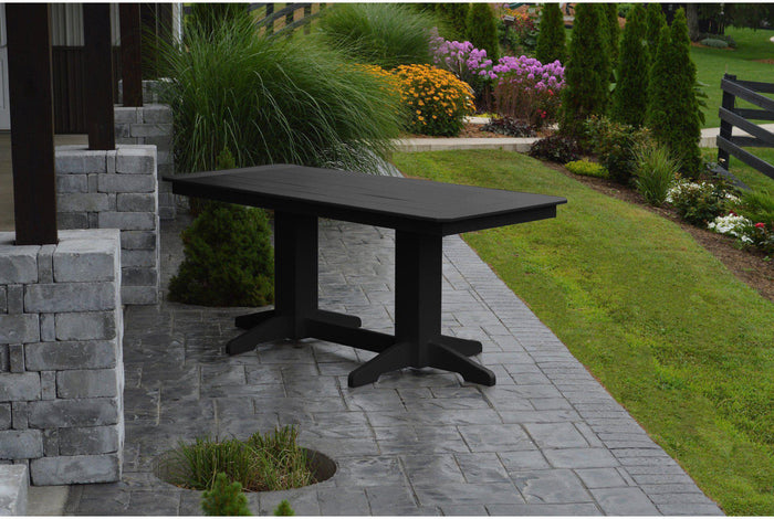 A&L Furniture Company Recycled Plastic 6'Dining Table - Black