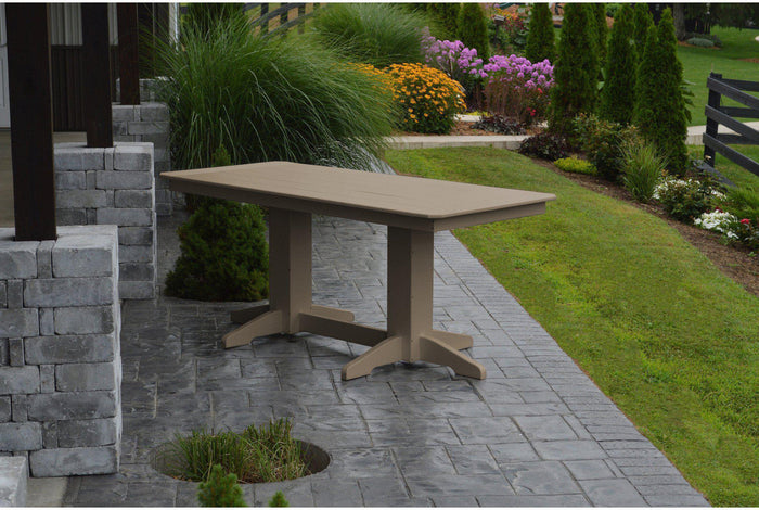 A&L Furniture Company Recycled Plastic 6'Dining Table - Weatheredwood