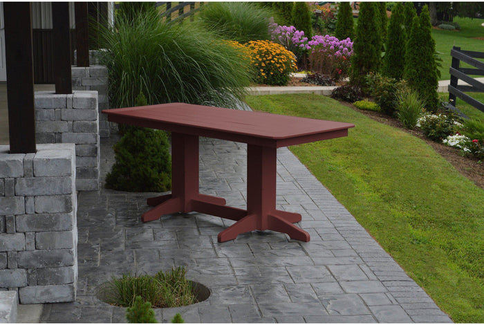 A&L Furniture Company Recycled Plastic 6'Dining Table - Cherrywood
