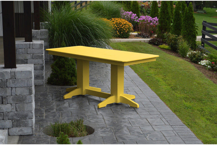 A&L Furniture Company Recycled Plastic 6'Dining Table - Lemon Yellow