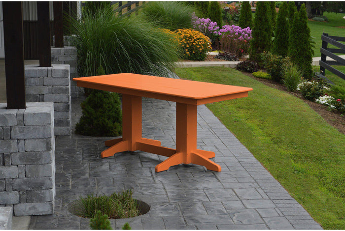 A&L Furniture Company Recycled Plastic 6'Dining Table - Orange