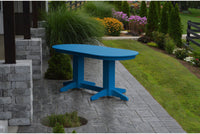 A&L Furniture Company Recycled Plastic 6' Oval Dining Table - Blue