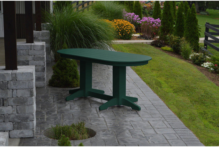 A&L Furniture Company Recycled Plastic 6' Oval Dining Table - Turf Green