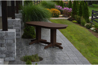 A&L Furniture Company Recycled Plastic 6' Oval Dining Table - Tudor Brown