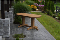 A&L Furniture Company Recycled Plastic 6' Oval Dining Table - Cedar